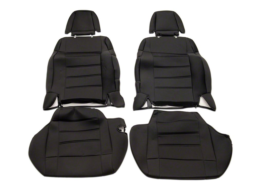 TruShield Neoprene Front and Rear Seat Covers; Black (11-12 Jeep Wrangler JK 2-Door)