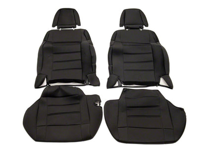 TruShield Neoprene Front and Rear Seat Covers; Black (11-12 Jeep Wrangler JK 2-Door)