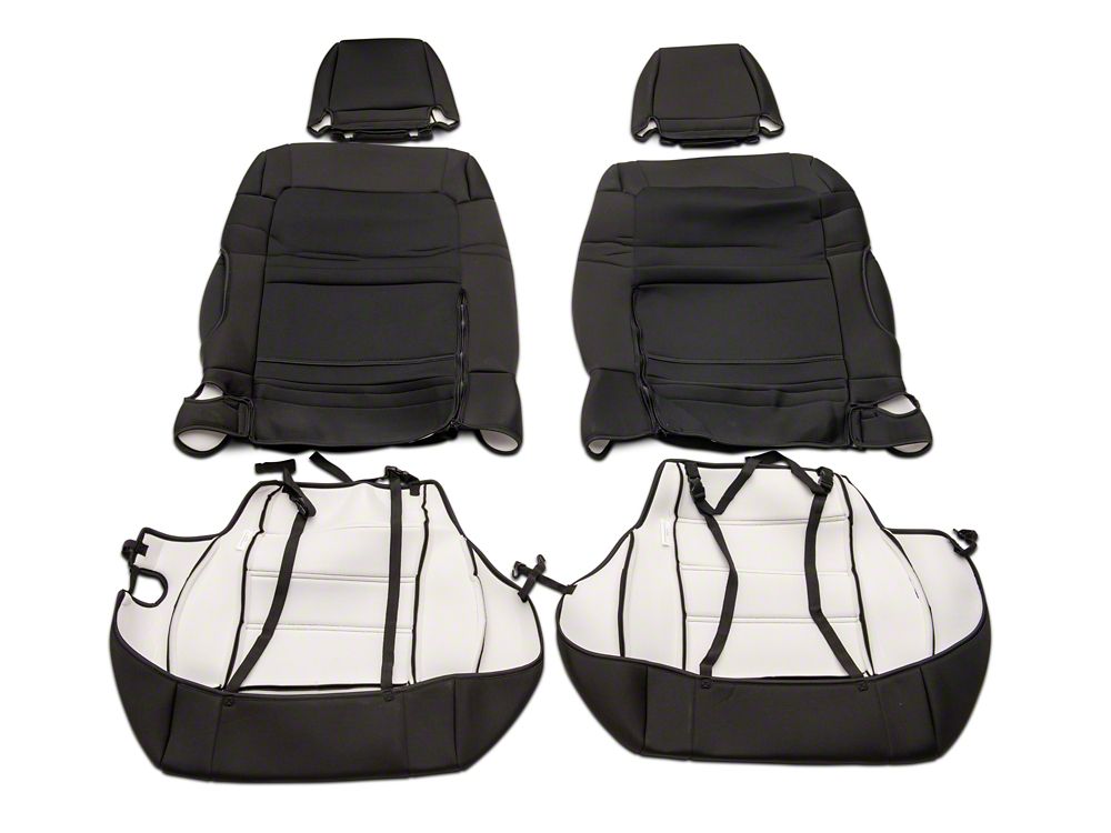 TruShield Neoprene Front and Rear Seat Covers; Black (11-12 Jeep Wrangler JK 2-Door)