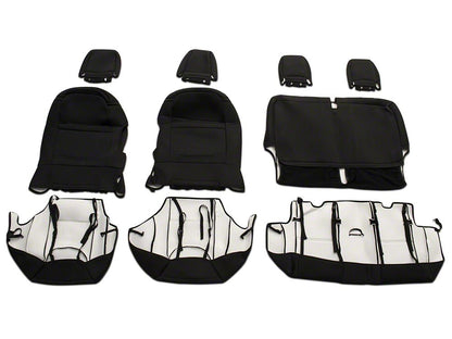 TruShield Neoprene Front and Rear Seat Covers; Black (13-18 Jeep Wrangler JK 2-Door)