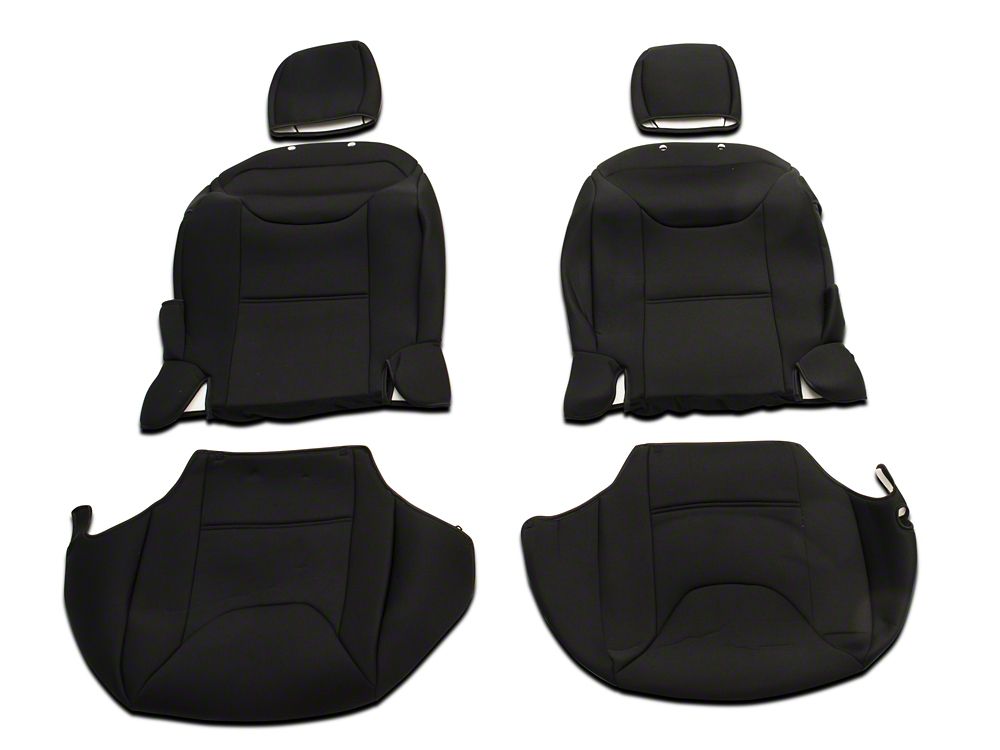 TruShield Neoprene Front and Rear Seat Covers; Black (13-18 Jeep Wrangler JK 4-Door)