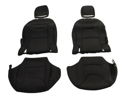 TruShield Neoprene Front and Rear Seat Covers; Black (13-18 Jeep Wrangler JK 4-Door)
