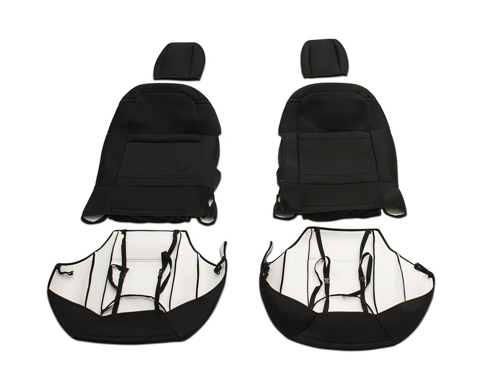 TruShield Neoprene Front and Rear Seat Covers; Black (13-18 Jeep Wrangler JK 4-Door)