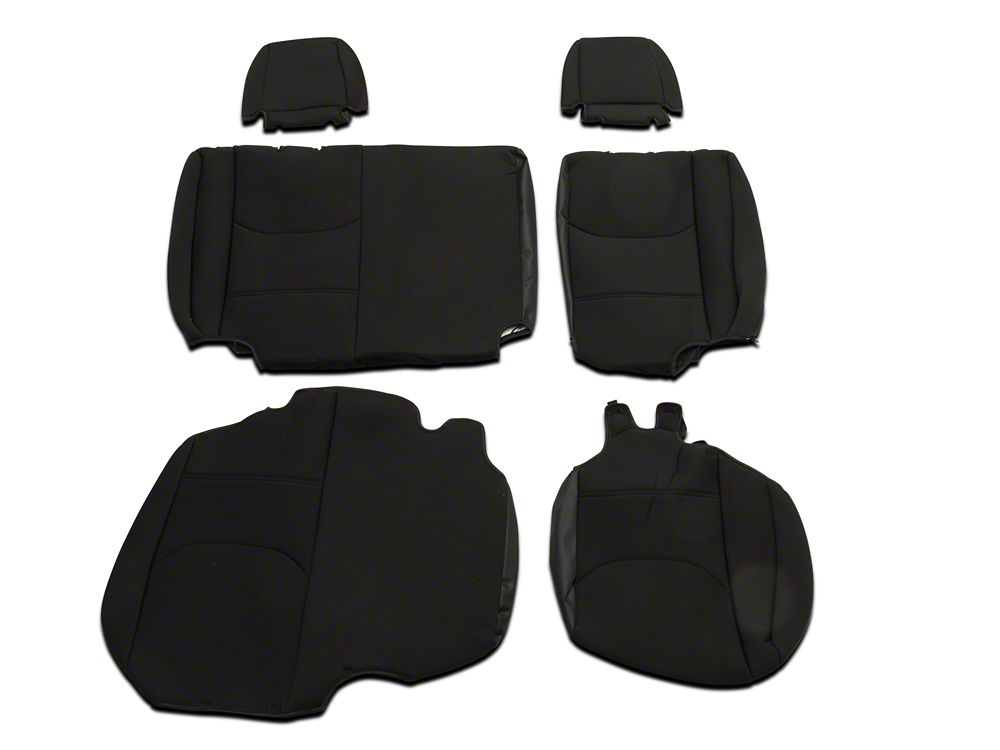 TruShield Neoprene Front and Rear Seat Covers; Black (13-18 Jeep Wrangler JK 4-Door)