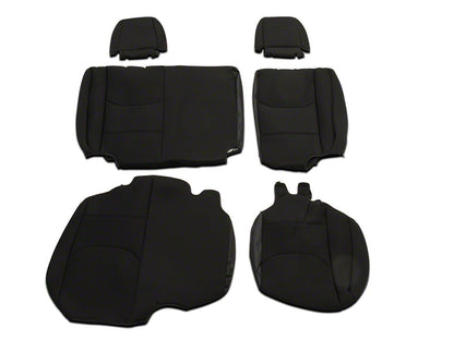 TruShield Neoprene Front and Rear Seat Covers; Black (13-18 Jeep Wrangler JK 4-Door)