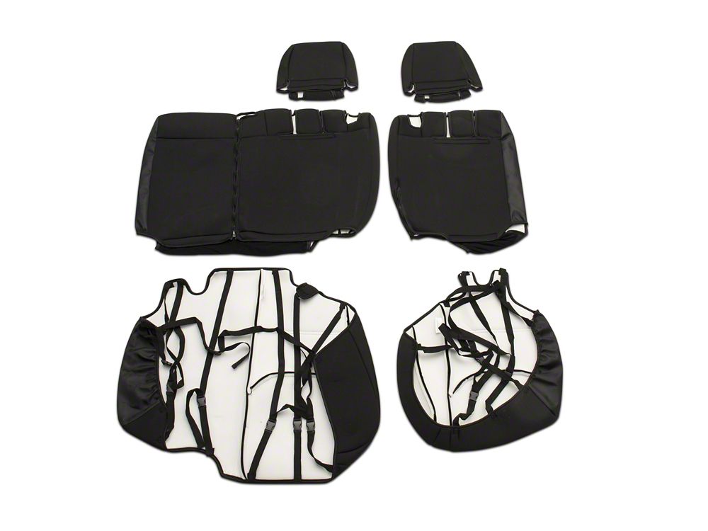 TruShield Neoprene Front and Rear Seat Covers; Black (13-18 Jeep Wrangler JK 4-Door)