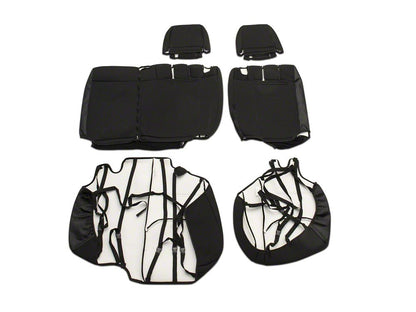 TruShield Neoprene Front and Rear Seat Covers; Black (13-18 Jeep Wrangler JK 4-Door)
