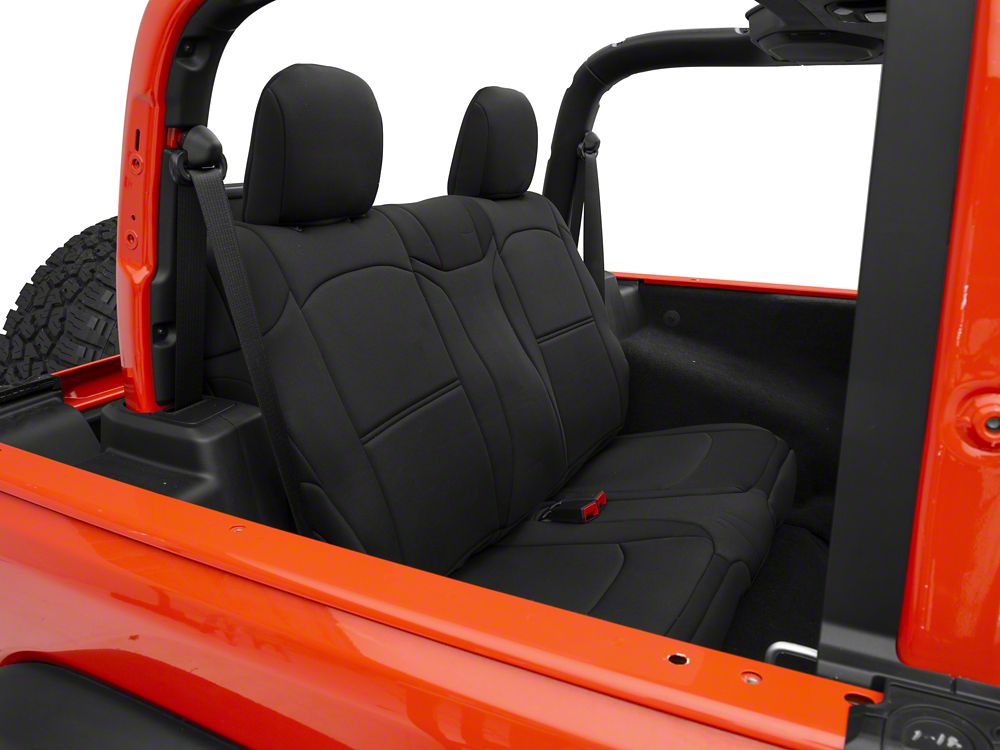TruShield Neoprene Front and Rear Seat Covers; Black (18-25 Jeep Wrangler JL 2-Door)