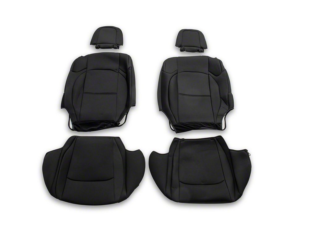 TruShield Neoprene Front and Rear Seat Covers; Black (18-25 Jeep Wrangler JL 2-Door)