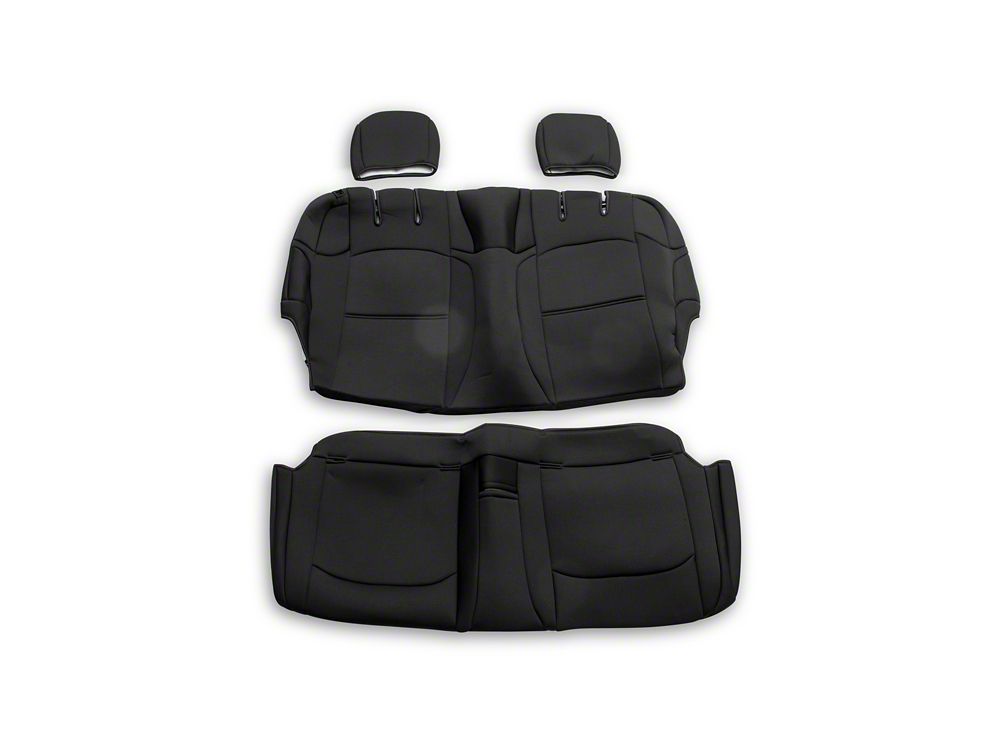 TruShield Neoprene Front and Rear Seat Covers; Black (18-25 Jeep Wrangler JL 2-Door)