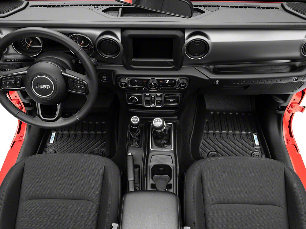 TruShield Precision Molded Front Floor Liners; Black (18-25 Jeep Wrangler JL)