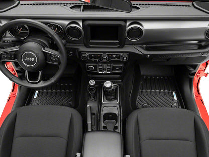 TruShield Precision Molded Front Floor Liners; Black (18-25 Jeep Wrangler JL)