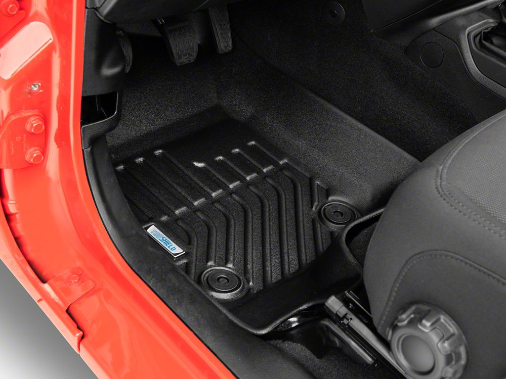 TruShield Precision Molded Front and Rear Floor Liners; Black (18-25 Jeep Wrangler JL 4-Door, Excluding 4xe)