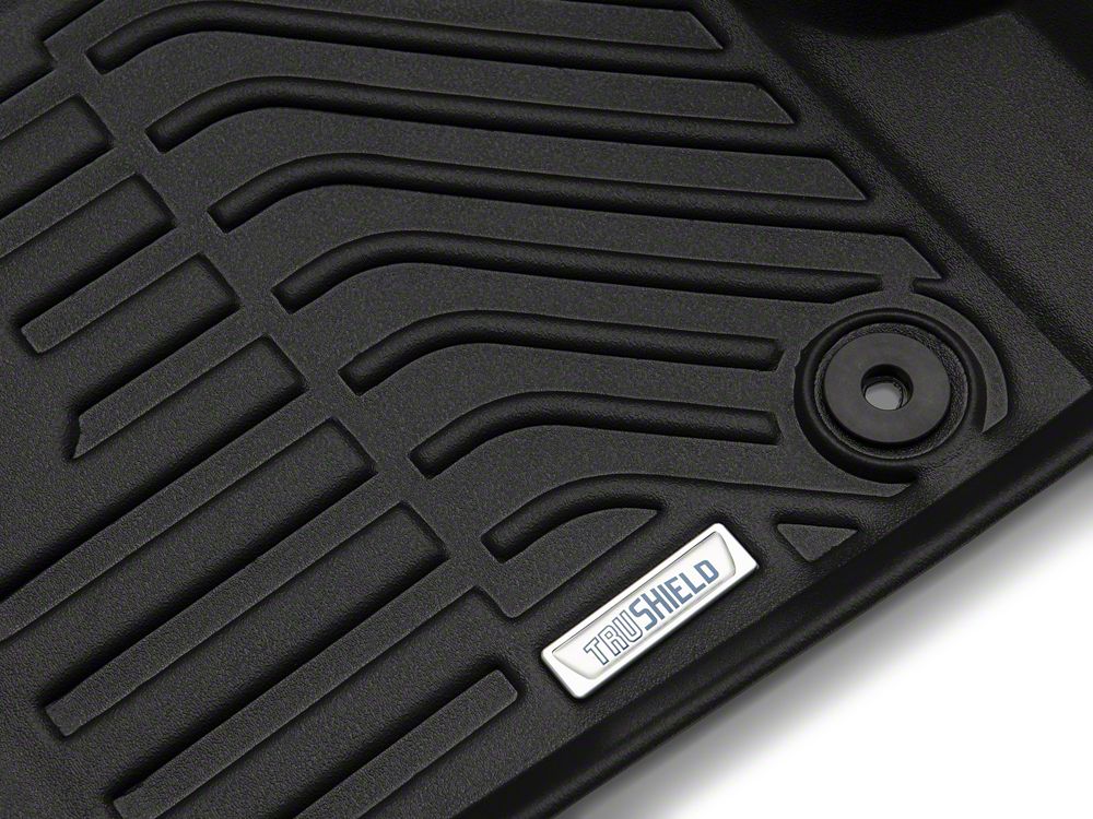 TruShield Precision Molded Front and Rear Floor Liners; Black (18-25 Jeep Wrangler JL 4-Door, Excluding 4xe)
