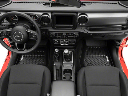 TruShield Precision Molded Front and Rear Floor Liners; Black (18-25 Jeep Wrangler JL 4-Door, Excluding 4xe)
