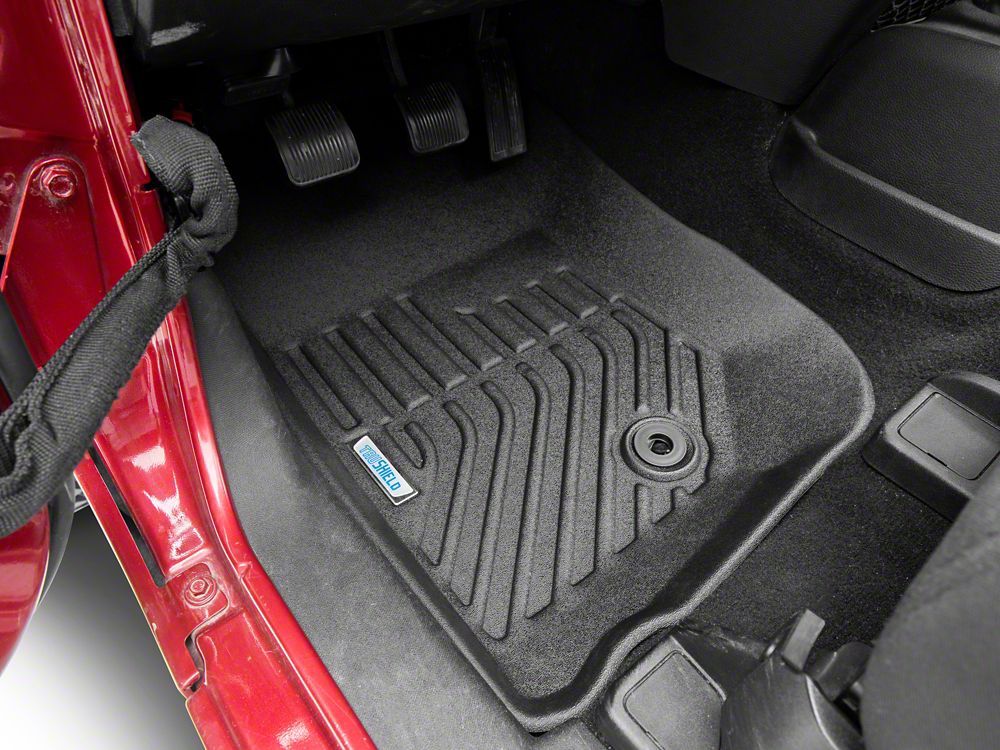TruShield Precision Molded Front Floor Liners; Black (07-13 Jeep Wrangler JK)