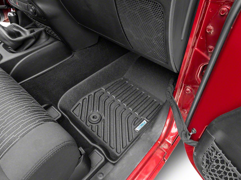 TruShield Precision Molded Front Floor Liners; Black (07-13 Jeep Wrangler JK)