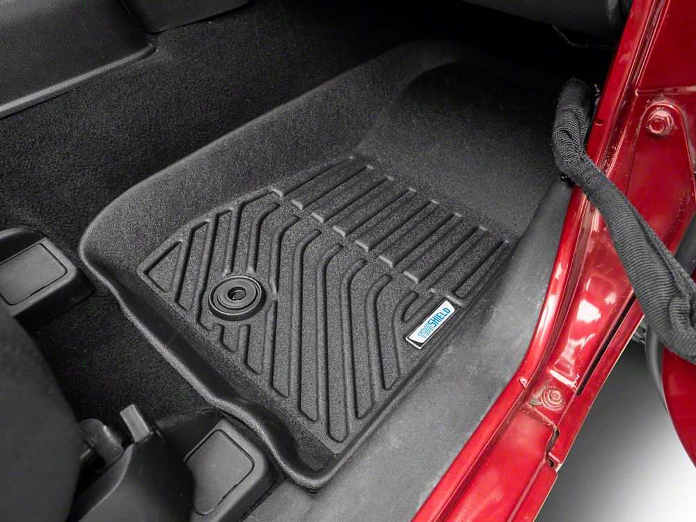 TruShield Precision Molded Front Floor Liners; Black (07-13 Jeep Wrangler JK)