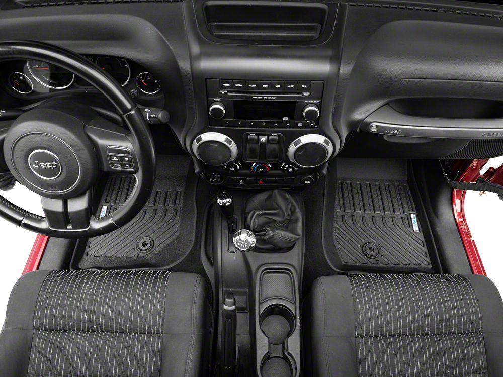 TruShield Precision Molded Front Floor Liners; Black (07-13 Jeep Wrangler JK)