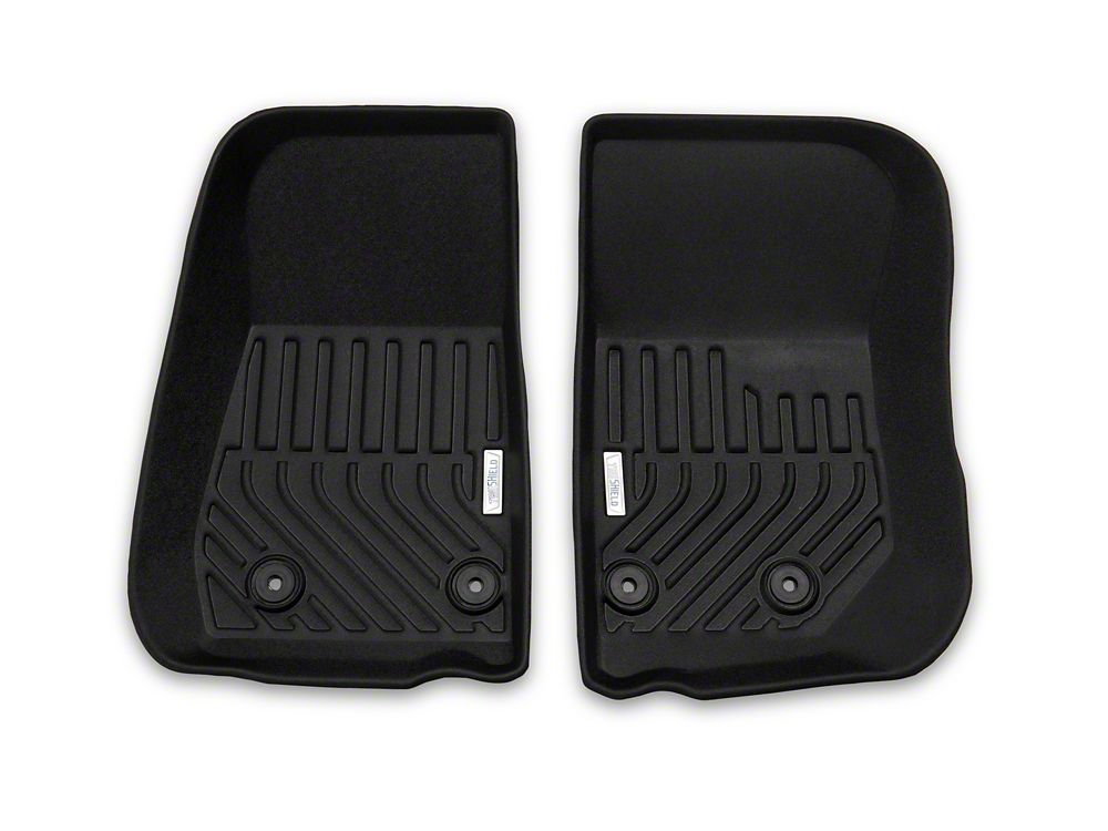 TruShield Precision Molded Front Floor Liners; Black (14-18 Jeep Wrangler JK)