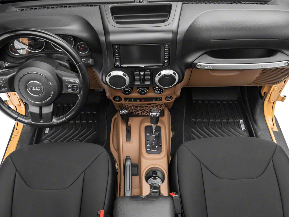 TruShield Precision Molded Front and Rear Floor Liners; Black (14-18 Jeep Wrangler JK 4-Door)