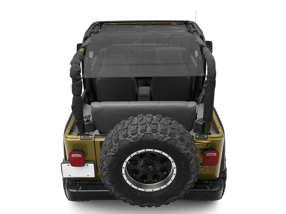 TruShield Full Width Mesh Bikini Top; Black (97-06 Jeep Wrangler TJ)