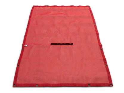 TruShield Full Length Mesh Sun Shade; Red (18-23 Jeep Wrangler JL 4-Door)