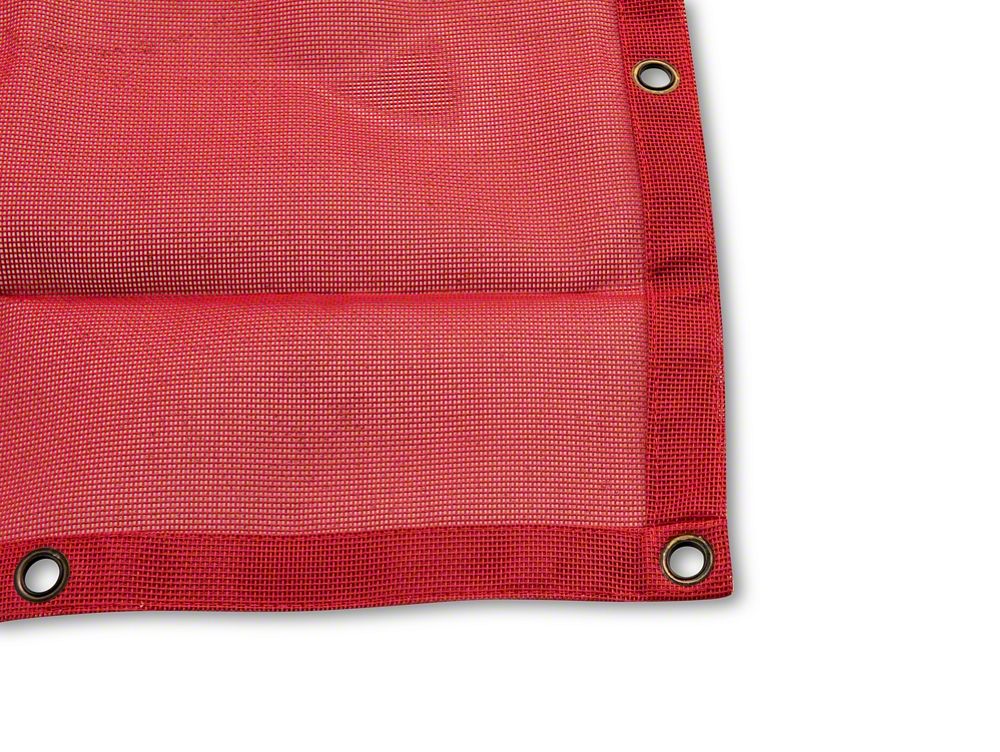 TruShield Full Length Mesh Sun Shade; Red (18-23 Jeep Wrangler JL 4-Door)
