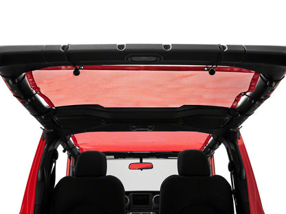 TruShield Full Length Mesh Sun Shade; Red (18-23 Jeep Wrangler JL 4-Door)