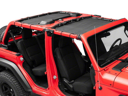 TruShield Mesh Sun Shade; Front and Rear (18-23 Jeep Wrangler JL 4-Door)