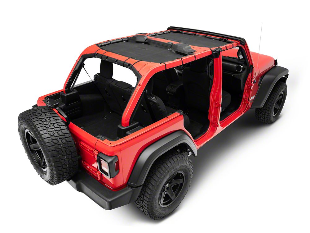 TruShield Mesh Sun Shade; Front and Rear (18-23 Jeep Wrangler JL 4-Door)