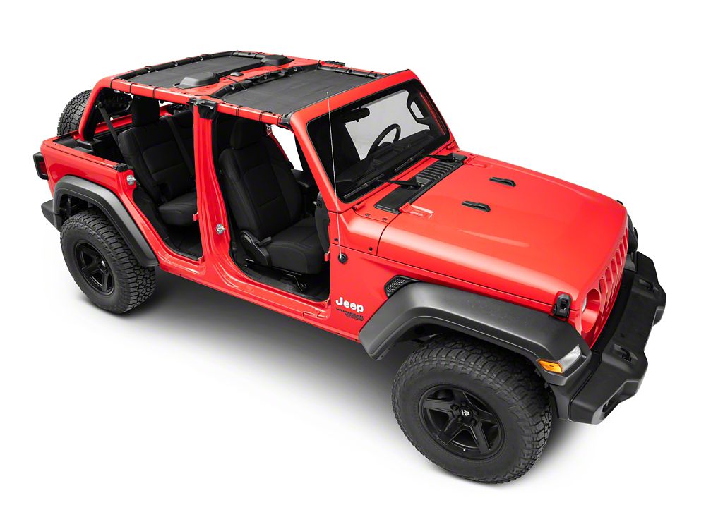 TruShield Mesh Sun Shade; Front and Rear (18-23 Jeep Wrangler JL 4-Door)
