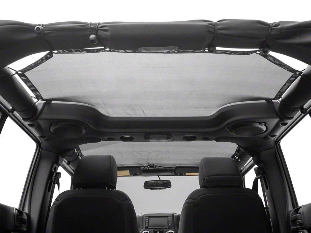 TruShield Mesh Shade Top; Black (07-18 Jeep Wrangler JK 4-Door)