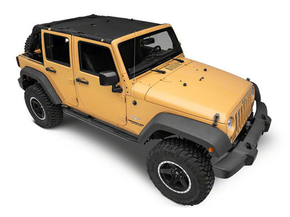 TruShield Mesh Shade Top; Black (07-18 Jeep Wrangler JK 4-Door)