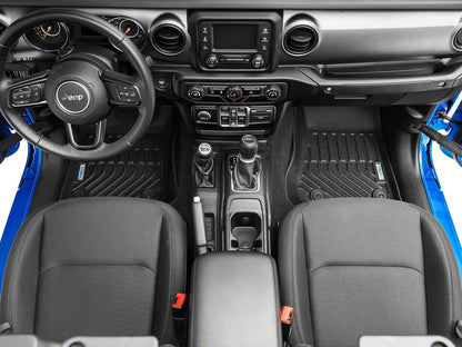 TruShield Precision Molded Front and Rear Floor Liners; Black (20-25 Jeep Gladiator JT)