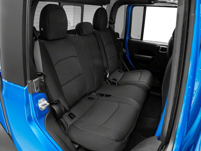 TruShield Neoprene Front and Rear Seat Covers; Black (20-25 Jeep Gladiator JT w/o Rear Cup Holder)