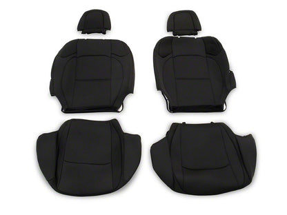 TruShield Neoprene Front and Rear Seat Covers; Black (20-25 Jeep Gladiator JT w/o Rear Cup Holder)