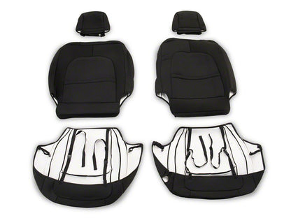TruShield Neoprene Front and Rear Seat Covers; Black (20-25 Jeep Gladiator JT w/o Rear Cup Holder)