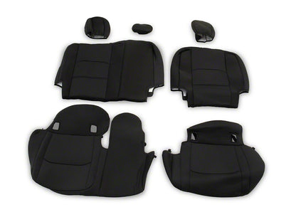 TruShield Neoprene Front and Rear Seat Covers; Black (20-25 Jeep Gladiator JT w/o Rear Cup Holder)