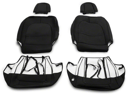 TruShield Neoprene Front and Rear Seat Covers; Black (20-25 Jeep Gladiator JT w/ Rear Cup Holder)