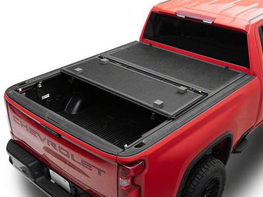 TruShield Low Profile Hard Tri-Fold Tonneau Cover (20-24 Silverado 3500 HD w/ 6.90-Foot Standard Box)