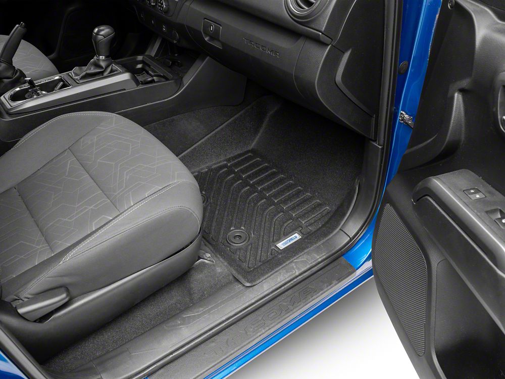 TruShield Precision Molded Front and Rear Floor Liners; Black (16-23 Tacoma Double Cab)