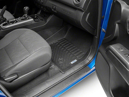 TruShield Precision Molded Front and Rear Floor Liners; Black (16-23 Tacoma Double Cab)