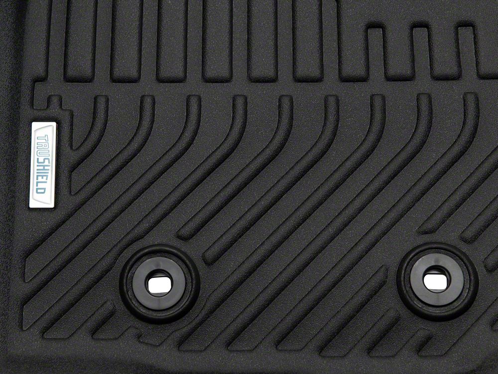 TruShield Precision Molded Front and Rear Floor Liners; Black (16-23 Tacoma Double Cab)